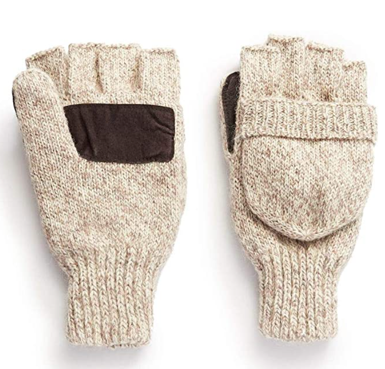 Insulated Oatmeal Wool Mitten-Gloves