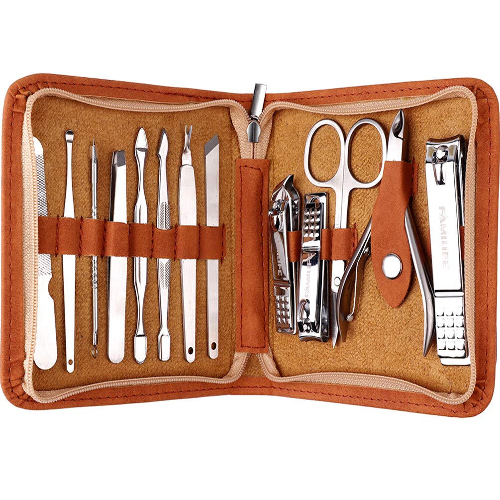 Professional Leather-Bound Manicure Set for Men