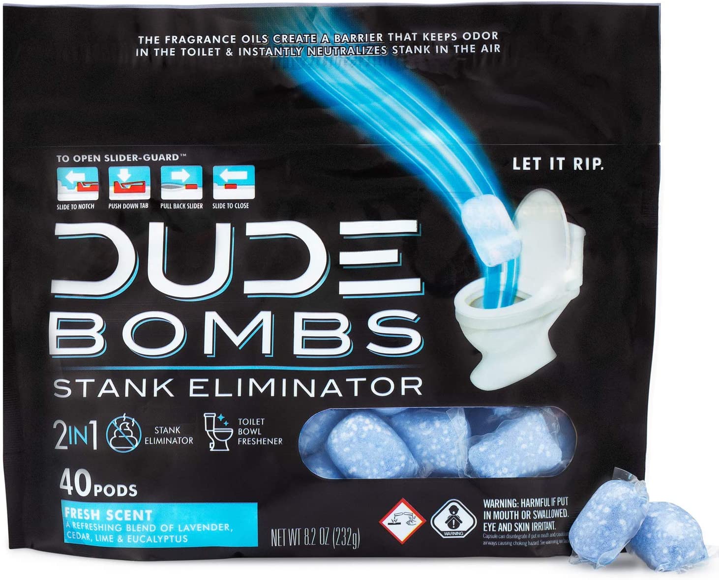 DUDE Bombs Deodorizing Toilet Freshner