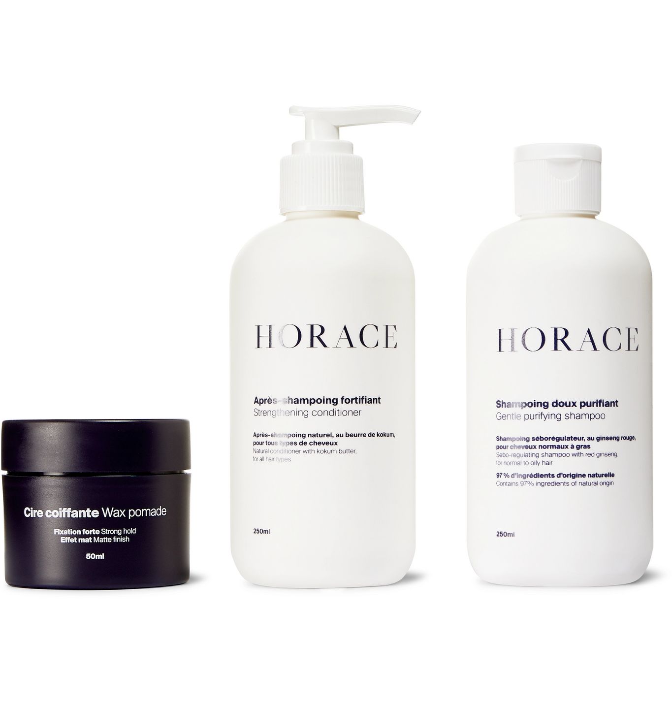 Horace Hair Kit (Shampoo, Conditioner, and Wax Pomade)