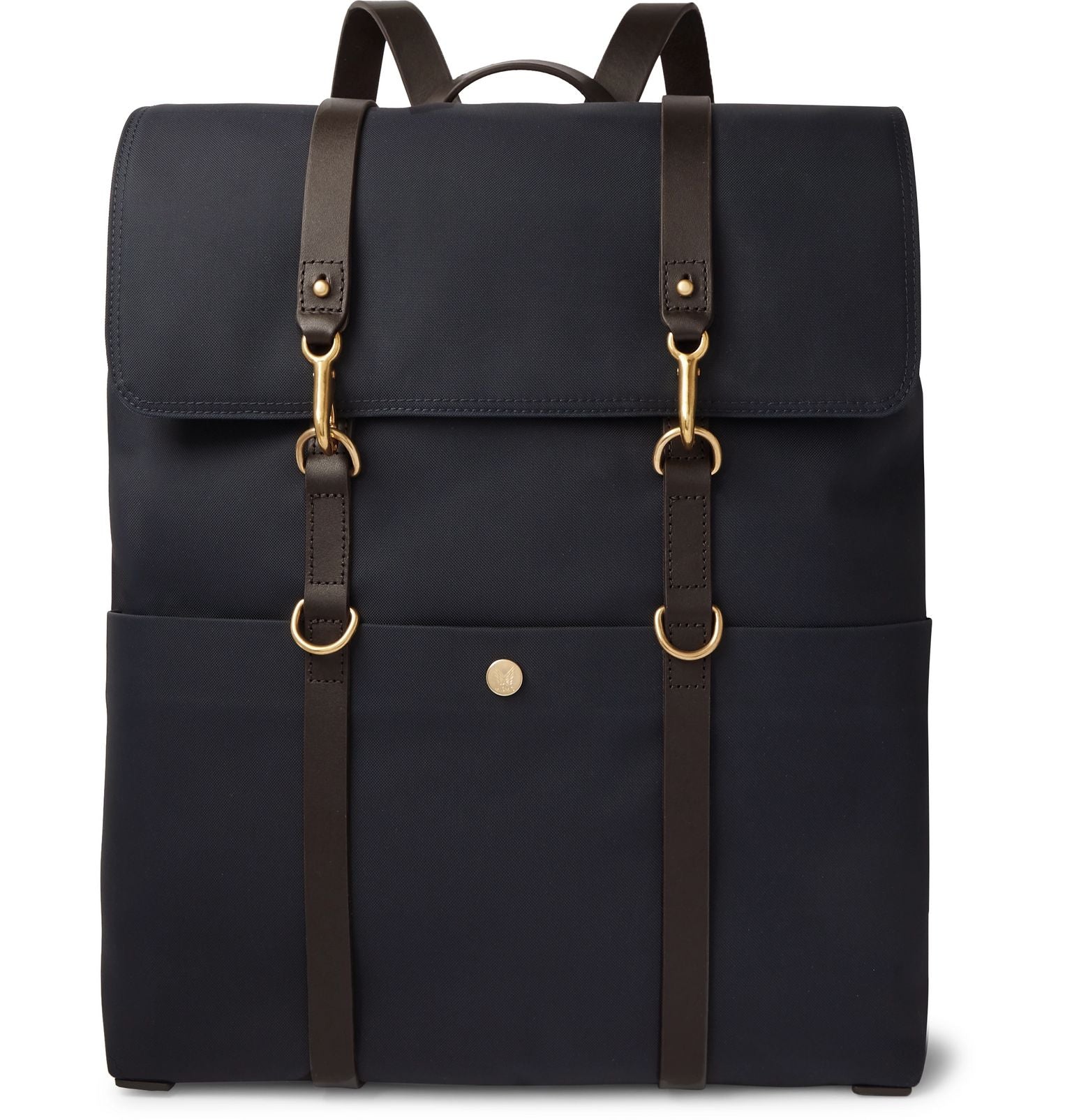 Mismo Leather-Trimmed Canvas Backpack